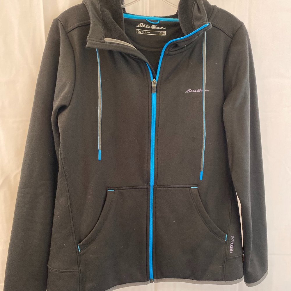 SOLD Eddie Bauer Outdoor Black Hoodie Jacket NWOT Women's Size Medium - Picture 10 of 13